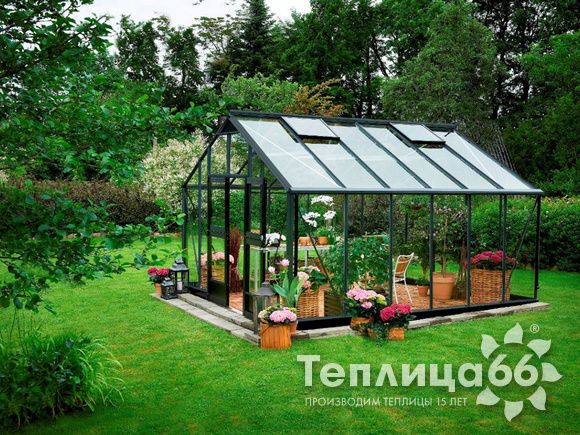 Теплица Juliana Gardener Anthracite, ширина 3,68 метра